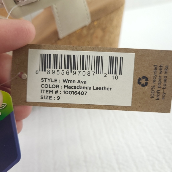 NEW Toms Ava Cork Heeled Sandals Size 9 Strappy Beige Open Toe Block Heel Shoes - Picture 5 of 9